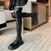 Shoes Platform Flats Gladiator New Winter Warm Motorcycles-BS01017-Veeddydropshipping